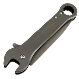 Defender-Xtreme 7.5" Multi Tool Wrench Tactical Spring Assisted Folding Knife Grey