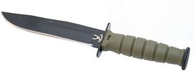 Green 6" Mini Survival Knife with Chain Holder & Sheath 