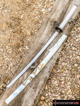 40.5" White Collectible Dragon Katana Samurai Sword Ninja 