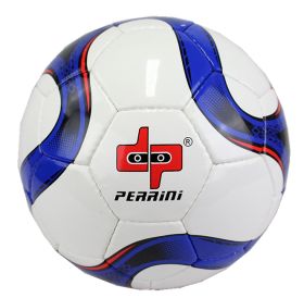 Perrini Match Soccer Ball Training Football Black & Blue Official Size 5