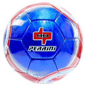 Perrini Match Ball Soccer Blue With Red White Trim Football Training Size 5