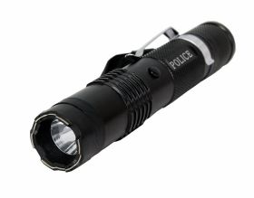6" Defender Black Stun Gun Flashlight