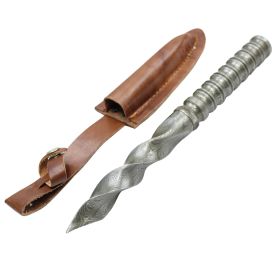 TheBoneEdge 10" Custom Handmade Full Tang Damascus Kris Blade Hunting Knife w/ Sheath