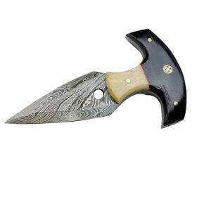 TheBoneEdge 5"  Damascus Custom Handmade Hunting Knives with Sheath Dagger