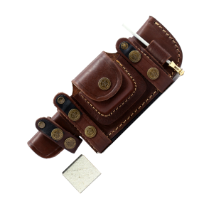 9.25" Brown Handmade Hunting Fixed Blade Knife Leather Sheath Hiqh Quality + Sharpener