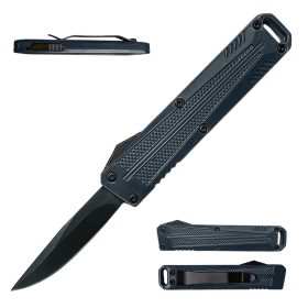 5.25" Navy Blue Handle Stainless Steel Tanto Blade Mini Folding Knife