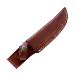 10" Brown Handmade Real Leather Sheath For Fixed Hunting Blade Knife Engraved /Belt Loop