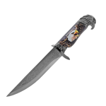 13.5" Eagle Head Stainless Steel Engrave Blade Fantasy Dagger With Scabbard